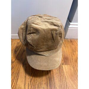 Faded Glory Brown Cotton Newsboy Cap One Size Adjustable